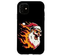 Grande emblema del fuoco di Babbo Natale per il Natale ardente Custodia per iPhone 11