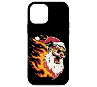 Grande emblema del fuoco di Babbo Natale per il Natale ardente Custodia per iPhone 12 mini