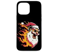 Grande emblema del fuoco di Babbo Natale per il Natale ardente Custodia per iPhone 13 Pro Max