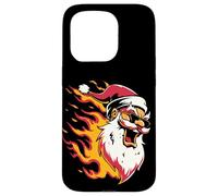 Grande emblema del fuoco di Babbo Natale per il Natale ardente Custodia per iPhone 15 Pro