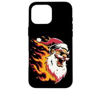 Grande emblema del fuoco di Babbo Natale per il Natale ardente Custodia per iPhone 16 Pro Max