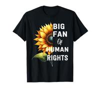 Grande Fan dei Diritti Umani protesta difendere l'uguaglianza retrò Floreale Maglietta