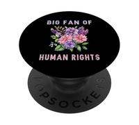 Grande fan dei diritti umani protesta difendere l'uguaglianza retrò floreale PopSockets PopGrip Adesivo