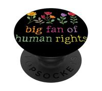 Grande fan dei diritti umani protesta floreale dichiarazione PopSockets PopGrip Adesivo