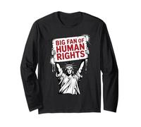 Grande Fan dei Diritti Umani protesta Statua della libertà Maglia a Manica