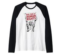 Grande Fan dei Diritti Umani protesta Statua della libertà Maglia con Maniche Raglan