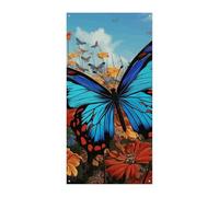 Grande Farfalla Porta Banner 90x180cm Festone Festone Stagionale Cartello di Benvenuto Decorazione Verticale Porta Appeso Per Portico Ingresso Giardino Decor