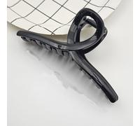 Grande fermaglio per capelli nero con un design semplice e versatile, con una fascia a forma di squalo nella parte posteriore della testa
