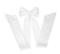 Grande fiocco in raso per abito Fiocco da sposa rimovibile Bianco Elegante