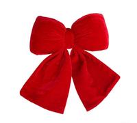 Grande fiocco per albero di Natale, 37 cm, in velluto rosso, per ghirlande | Tessuto in morbido velluto di alta qualità, effetto visivo sorprendente, facile da appendere, colore rosso festivo