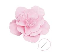 Grande fiore fascinator donna accessori capelli cappello matrimonio ballo rosa fascinator festa copricapo con clip per la fascia