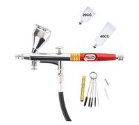 Grande flusso d'aria Dual Action Airbrush Pan Spray Gun Pistola for modello Art Model Body Paint Artista Makeup Nail Tattoo Tools,Offre risultati professionali(2cup ck hose)