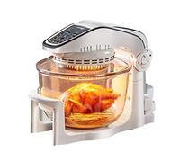 Grande forno alogeno a convezione a infrarossi, ciotola in vetro rimovibile multicooker per arrostire, friggere, tostare, croccante con controllo del tempo e della temperatura