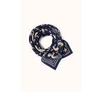 Grande foulard stampato, LATIKA Blu TU Leopardato