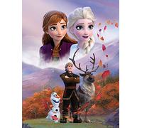 Frozen 2 - Coperta in pile "La regina di ghiaccio", 130 x 170 cm, super morbida, motivo: Anna Elsa Disney Sven Olaf Kristoff Arendelle