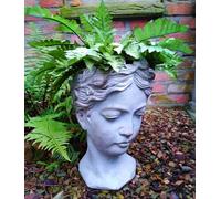 GRANDE GIARDINO BUSTO STATUA DONNA FIGURA VASO PER PIANTE VASO DA FIORI STILE...