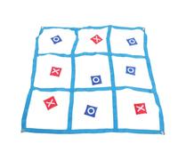 Grande Gioco da Esterno XO con Tavola in Nylon e Pouf per Il Divertimento in Giardino e in Campeggio (Blue)