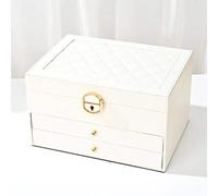 Grande Gioielli Scatole Pelle Conservazione Custodia Cassetti Cabinet Collana