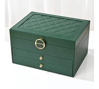 Grande Gioielli Scatole Pelle Conservazione Custodia Cassetti Cabinet Collana