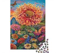 Grande Girasole Scena di Giardino Puzzle 1000 Pezzi Gioco di Puzzle 1000 Pezzi Carta Puzzle per Adulti Fiori Colorati Relax Concentrazione Famiglia Regalo Decorazione Casa 38x26cm/1000pcs