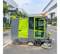 Grande giro elettrico commerciale della macchina della spazzatrice stradale sulla spazzatrice stradale di vuoto con il sistema di filtro della polvere per la pulizia esterna della fabbrica del garage