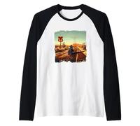 Grande Grafica Freedom per Gli Amanti delle motociclette Maglia con Maniche Raglan