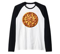 Grande Grafica Hawaiana Pizza per Compleanni, Costumi e Divertimento Maglia con Maniche Raglan