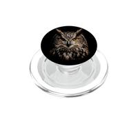 Grande gufo cornuto viso foresta uccello fauna selvatica natura gufo PopSockets PopGrip per MagSafe