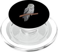 Grande gufo grigio su un albero Simpatico gufo realistico PopSockets PopGrip per MagSafe
