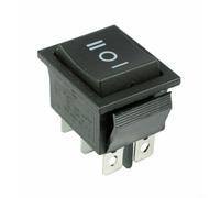 Grande interruttore a bilanciere momentaneo rettangolare DPDT 6 Pin 12V nero montaggio a pannello 3 posizioni ritorno al centro ad alta corrente elettrica Snap In