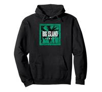 Grande Isola Hawaii Vacanze Tropicali Souvenir Palm Tree Art Felpa con Cappuccio