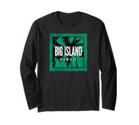 Grande Isola Hawaii Vacanze Tropicali Souvenir Palm Tree Art Maglia a Manica