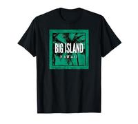 Grande Isola Hawaii Vacanze Tropicali Souvenir Palm Tree Art Maglietta