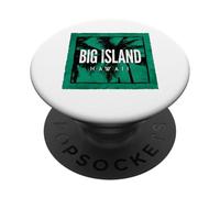 Grande isola Hawaii vacanze tropicali souvenir Palm Tree Art PopSockets PopGrip Adesivo