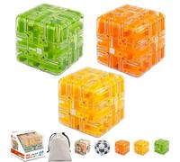 Grande labirinto 3D, cubo magico, giocattolo labirinto a forma di palla 2 in 1 per alleviare lo stress, allenare il cervello, gioco educativo, regalo per adulti e adolescenti (3PCS-B)