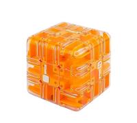 Grande labirinto 3D, cubo magico, giocattolo labirinto a forma di palla 2 in 1 per alleviare lo stress, allenare il cervello, gioco educativo, regalo per adulti e adolescenti (Orange)