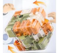 Grande Labirinto 3D Maze Cube - Gattolo per Teaser Cerebrale, Giocattolo di Allenamento del Cervello con Sensibilizzazione Spaziale, Sollievo da Stress e Logica Sviluppo, Stoccaggio del Regalo.