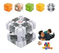 Grande Labirinto 3D Puzzle Cubo - Giocattolo Rompicapo Coinvolgente, Sfida Logica Cubo Labirinto 3x3, Labirintos Cubos 3D con Palline, Giocattolo per Allenare la Consapevolezza (Grigio Bianco)