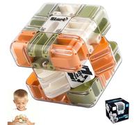 Grande labirinto 3D Puzzle Maze Cube, 3D Roller Ball Maze Cube, migliora il riconoscimento spaziale e coltiva il pensiero logico, adatto a bambini e adulti (Grigio Bianco)