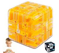 Grande labirinto 3D Puzzle Maze Cube, 3D Roller Ball Maze Cube, migliora il riconoscimento spaziale e coltiva il pensiero logico, adatto a bambini e adulti (Arancione)