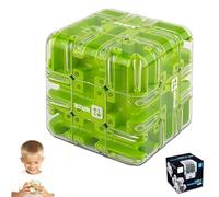 Grande labirinto 3D Puzzle Maze Cube, 3D Roller Ball Maze Cube, migliora il riconoscimento spaziale e coltiva il pensiero logico, adatto a bambini e adulti (Verde)