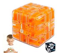 Grande labirinto 3D Puzzle Maze Cube, 3D Roller Ball Maze Cube, migliora il riconoscimento spaziale e coltiva il pensiero logico, adatto a bambini e adulti (Giallo)