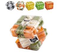 Grande labirinto 3D puzzle puzzle labirinto cubo - coinvolgente giocattolo per teaser cerebrale, impegnativo logico puzzle sferico stress sollievo a foglia di allenamento del cube (Colourful)