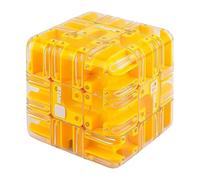 Grande labirinto, puzzle 3D, cubo labirinto - emozionante gioco di pensiero, puzzle di allenamento molto difficile, cubo magico e palla (giallo)