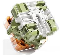 Grande labirinto puzzle 3D, cubo maze cube, labirinto a sfera, giocattolo logica e concentrazione, per bambini e adulti, giocattolo educativo regalo (arancione, 8,5 x 8,5 x 8,5 cm)