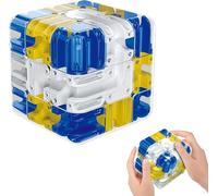 Grande labirinto puzzle 3D, cubo maze cube, labirinto a sfera, giocattolo logica e concentrazione, per bambini e adulti, giocattolo educativo regalo (blu, 6,9 x 6,9 x 6,9 cm)