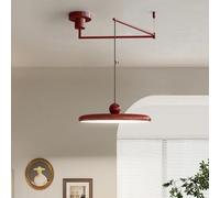 Grande lampada a sospensione moderna con braccio oscillante - Lampada da soffitto a LED dimmerabile da 15,7 pollici, lampada a sospensione color crema regolabile da 37 W for isola cucina, camera da le