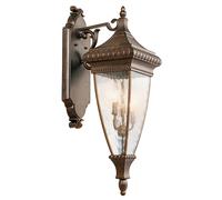Grande Lampada da Parete Lucretia IN Bronzo 79cm Alto IP44 Vintage Esterno Luce