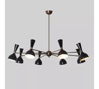 Grande Lampadario A Sospensione Stilnovo Stile Con 16 Luci E 8 Paralumi Sputnik