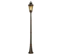 Grande Lampione BISHOP 239Cm Alto Acciaio E27 IP44 Lampione Da Giardino